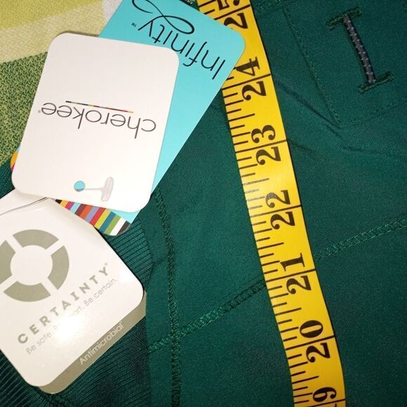 NWT Cherokee Infinity 2XL Green Tall Pockets Pine Green Women's Pants - Picture 10 of 13